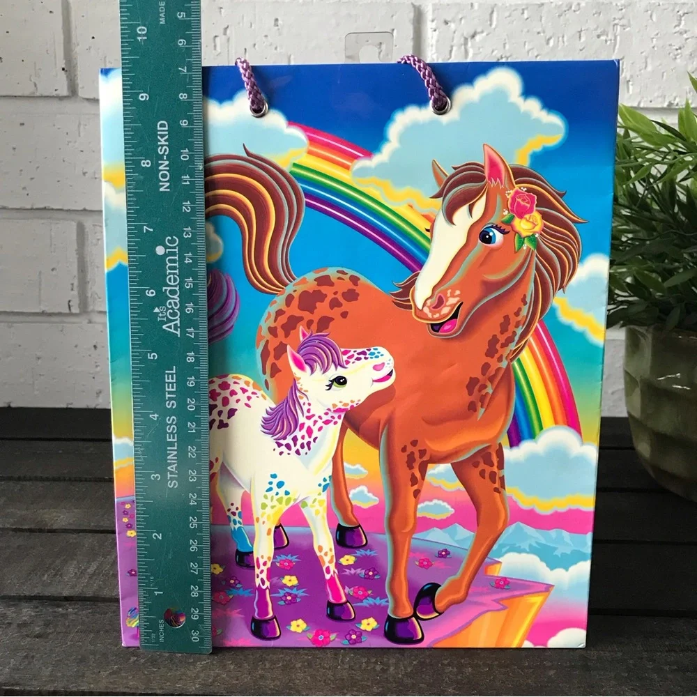 Lisa Frank Vintage Gift Bag Rainbow Chaser & Lollipop with Name Tag